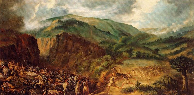 Painting of the battle of Acentejo