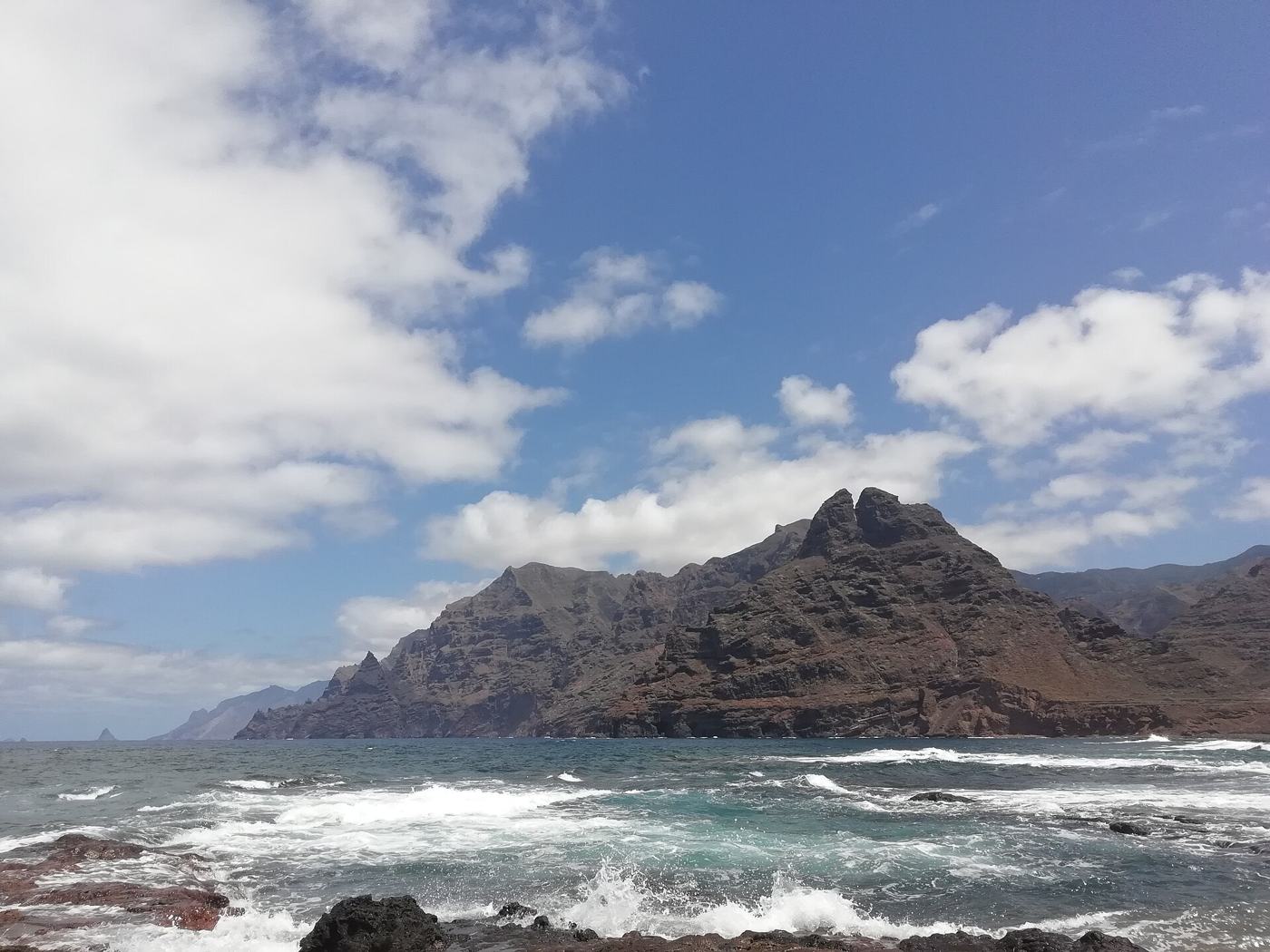 The Roque de los Dos Hermanos off Punta del Hidalgo, subject of a local legend