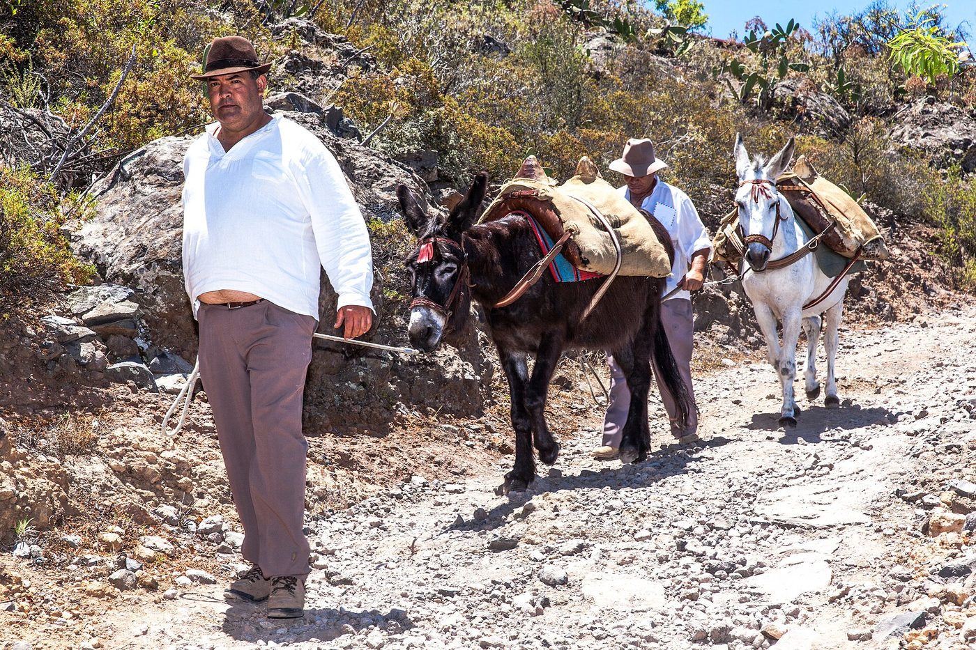 Traditions day in Chirche, with muleteers on the old paths